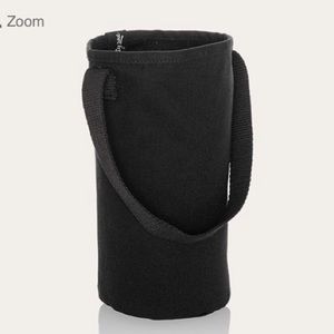 NWT Statement Canvas Wine Bottle Holder Gift Bag - Black